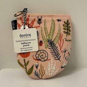 Danica Studio | Halfmoon Pouch with zipper | Small world 🐌🐞🌿 | NWT